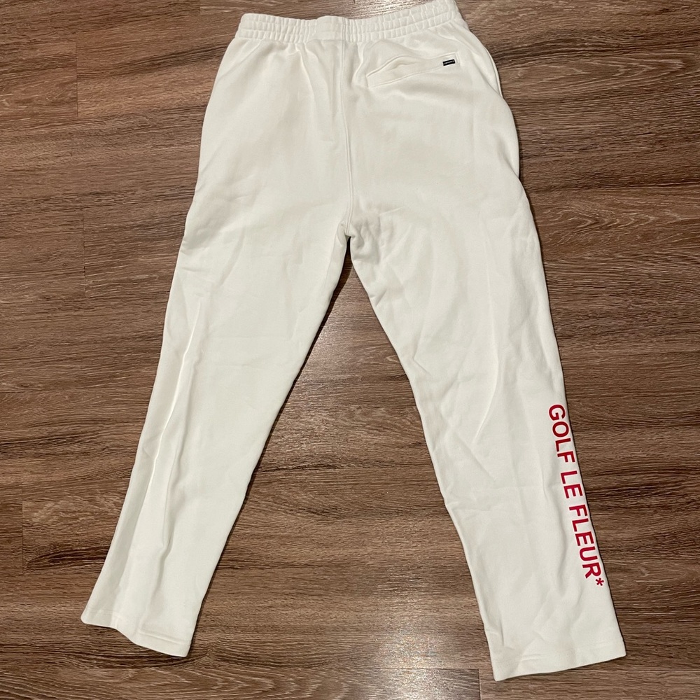 Converse X Golf Le Fleur Sweatpants White Red Tyler The Creator